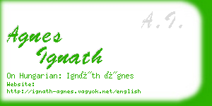 agnes ignath business card